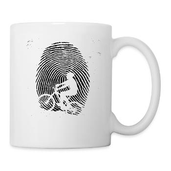 Fahrradfahrer MTB Downhill - Tasse - Weiß - Rechts