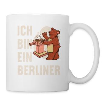 Ich bin ein Berliner – BBQ Bär Grillen Geschenk - Tasse - Weiß - Rechts