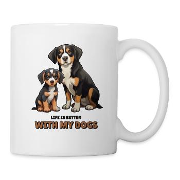 Entlebucher Sennenhund – Hunde Geschenk Idee - Tasse - Weiß - Rechts