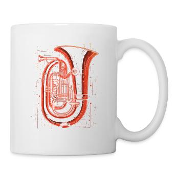 Tuba Zeichnung - Tasse - Weiß - Rechts