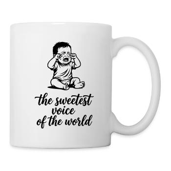 The sweetest Voice of The World Baby Singen Chor - Tasse - Weiß - Rechts