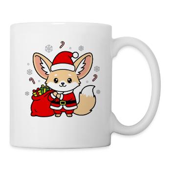 Festlicher Weihnachtsmann mit Geschenken - Tasse - Weiß - Rechts