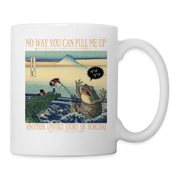 Hokusai Giant Frog Japanese Ukiyo-e Parody Art - Tasse - Weiß - Rechts