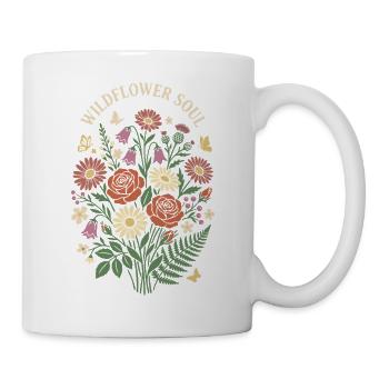 Wildflower Soul Blumenstrauß-Design - Tasse - Weiß - Rechts