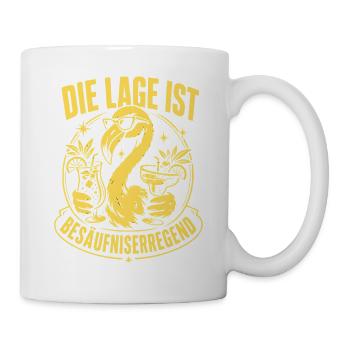 Die Lage ist besäufniserregend - Tasse - Weiß - Rechts