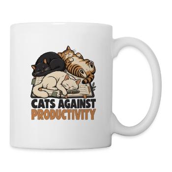Cats Against Productivity  - Tasse - Weiß - Rechts