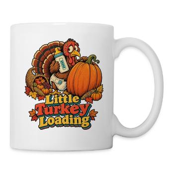 Thanksgiving-Truthahn Little Turkey Loading Baby - Tasse - Weiß - Rechts