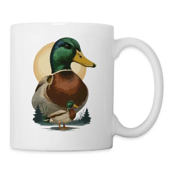Duo Ente im Abendlicht - Tasse - Weiß - Rechts