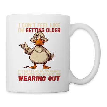 Ente mit Garantie-Witz - Tasse - Weiß - Rechts