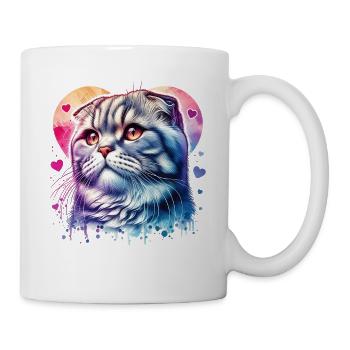 Faltohrkatze - Tasse - Weiß - Rechts