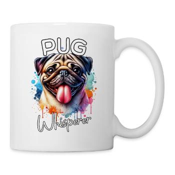 Mops Flüsterer - Tasse - Weiß - Rechts
