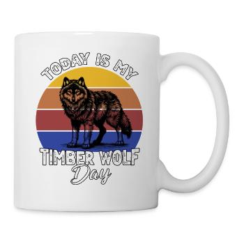 Grauwolf Timber Wolf - Tasse - Weiß - Rechts