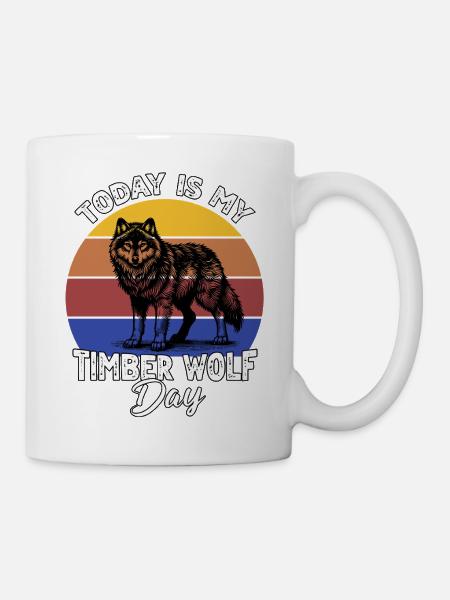 Grauwolf Timber Wolf - Tasse - Weiß
