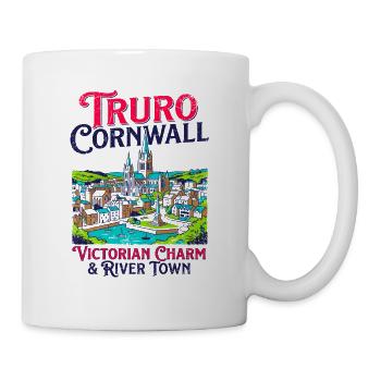 City Truro Cornwall Victorian Charm River Town - Tasse - Weiß - Rechts
