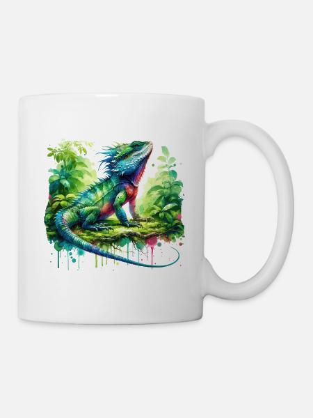Chinesische Wasseragame Geschenk - Tasse - Weiß