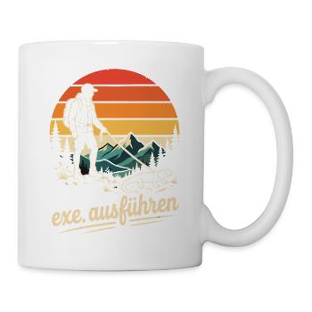 Programmierer Humor exe Echse ausführen - Tasse - Weiß - Rechts