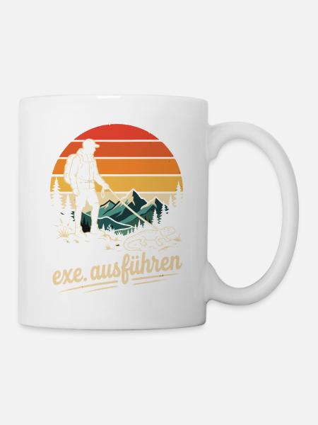 Programmierer Humor exe Echse ausführen - Tasse - Weiß