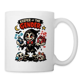 Keeper Of The Gender Halloween Kostüm Babyparty - Tasse - Weiß - Rechts