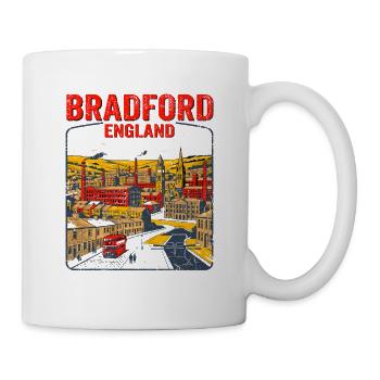 Vintage Bradford England Industrial Cityscape Sept - Tasse - Weiß - Rechts