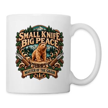 Small Knife Big Peace Master Of The Grain Bear - Tasse - Weiß - Rechts