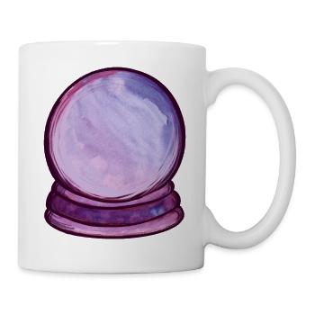 Violette Orb Aquarellkugel - Tasse - Weiß - Rechts