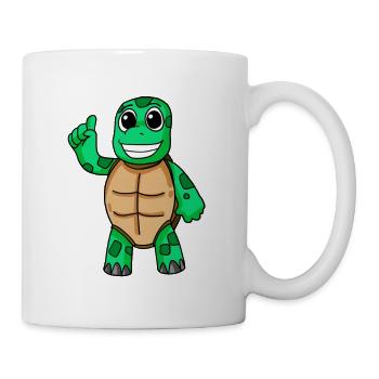 Schildkröte Motiv - Tasse - Weiß - Rechts