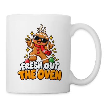 Frisch Aus Dem Ofen: Coole Lebkuchenfigur - Tasse - Weiß - Rechts