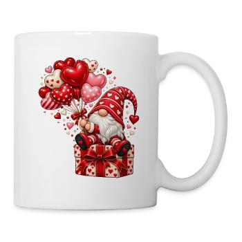 Wichtel Valentinstag Liebe Zwerg Geschenk Herzen - Tasse - Weiß - Rechts