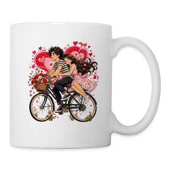 Pärchen Liebe Valentinstag Paar Geschenk - Tasse - Weiß - Rechts
