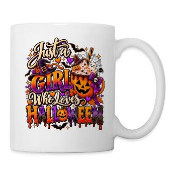 Just a Girl Who Loves Halloween - Tasse - Weiß - Rechts