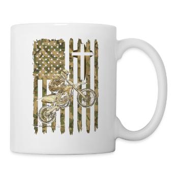 Motocross-Fahrer Christian Camo Cross - Tasse - Weiß - Rechts