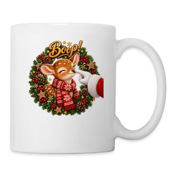 Boop! Cute Reindeer Christmas - Tasse - Weiß - Rechts
