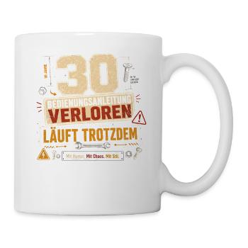 30 Geburtstag Mann Werkzeug Geschenk Humor - Tasse - Weiß - Rechts