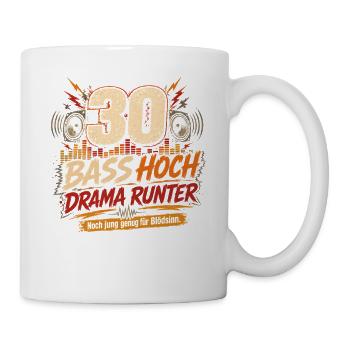 30 Geburtstag Bass Musik Geschenk Lustiger Spruch - Tasse - Weiß - Rechts