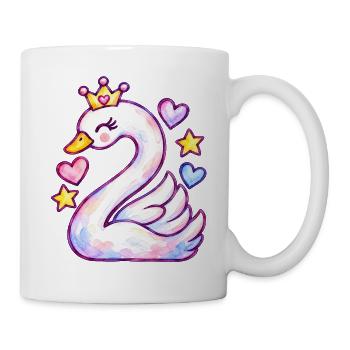 Schöner Schwan Zahl 2 - Tasse - Weiß - Rechts