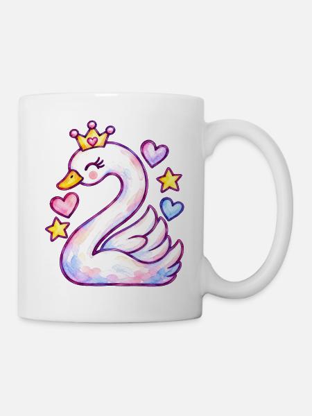 Schöner Schwan Zahl 2 - Tasse - Weiß