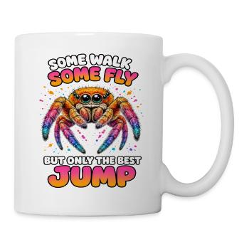 Springspinnen Zubehör Geschenk Springspinnen Fans - Tasse - Weiß - Rechts