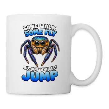 Blaue Springspinne | Kawaii Springspinnen T  - Tasse - Weiß - Rechts