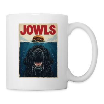 Jowls – Neufundländer Hund Newfie Papa Newfie Mama - Tasse - Weiß - Rechts