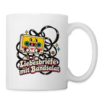Kassette Mixtape Musikfan Bandsalat Nostalgie - Tasse - Weiß - Rechts