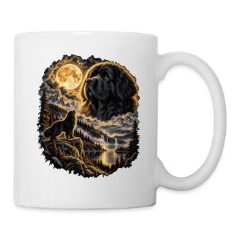 Golden Retriever Mondnacht Natur - Tasse - Weiß - Rechts