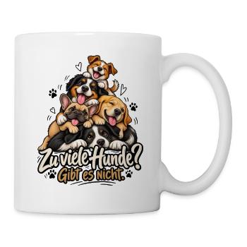 Hundeliebhaber Zu viele Hunde gibt es nicht Hunde - Tasse - Weiß - Rechts