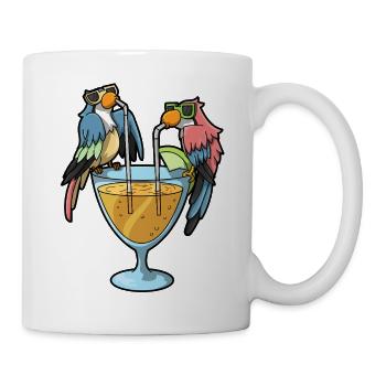 Papageien Cocktail Humor - Tasse - Weiß - Rechts