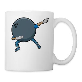 Bowling Dab Comic - Tasse - Weiß - Rechts