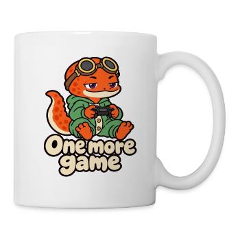 Sleepy Gamer Salamander – Noch ein Spiel - Tasse - Weiß - Rechts