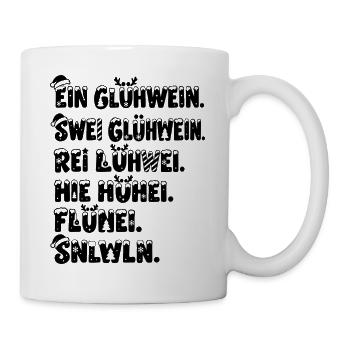 Lustiges Geschenk Glühwein Weihnachten Besoffen - Tasse - Weiß - Rechts