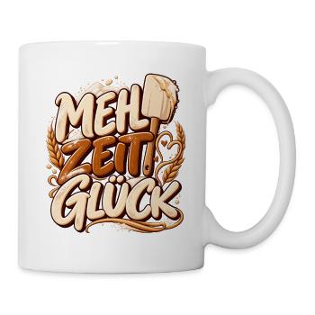 Backliebe Mehlzeit Glück Geschenk für Backen - Tasse - Weiß - Rechts