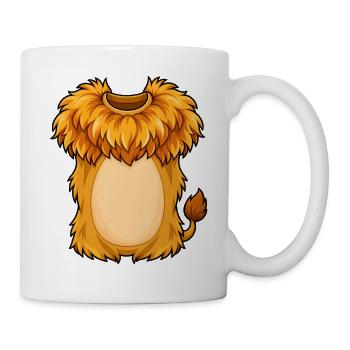 Kuschelige Löwenmähne Plüschheld - Tasse - Weiß - Rechts