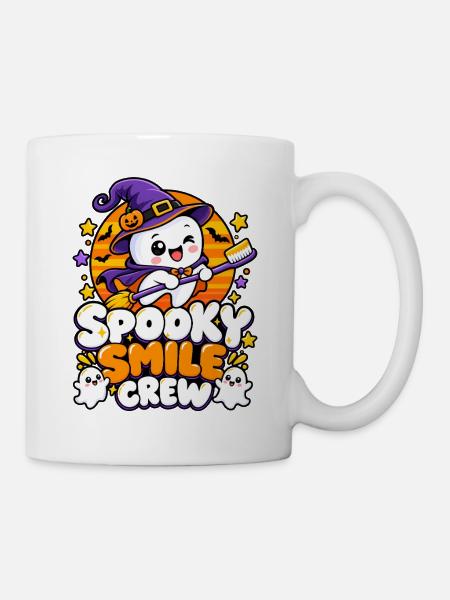 Spooky Smile Crew Halloween - Tasse - Weiß