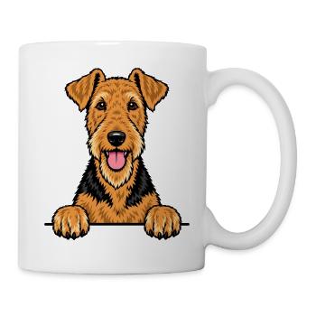 Airedale Terrier - Tasse - Weiß - Rechts